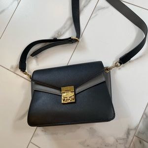 MCM black medium Mezzanin shoulder bag AUTHENTIC